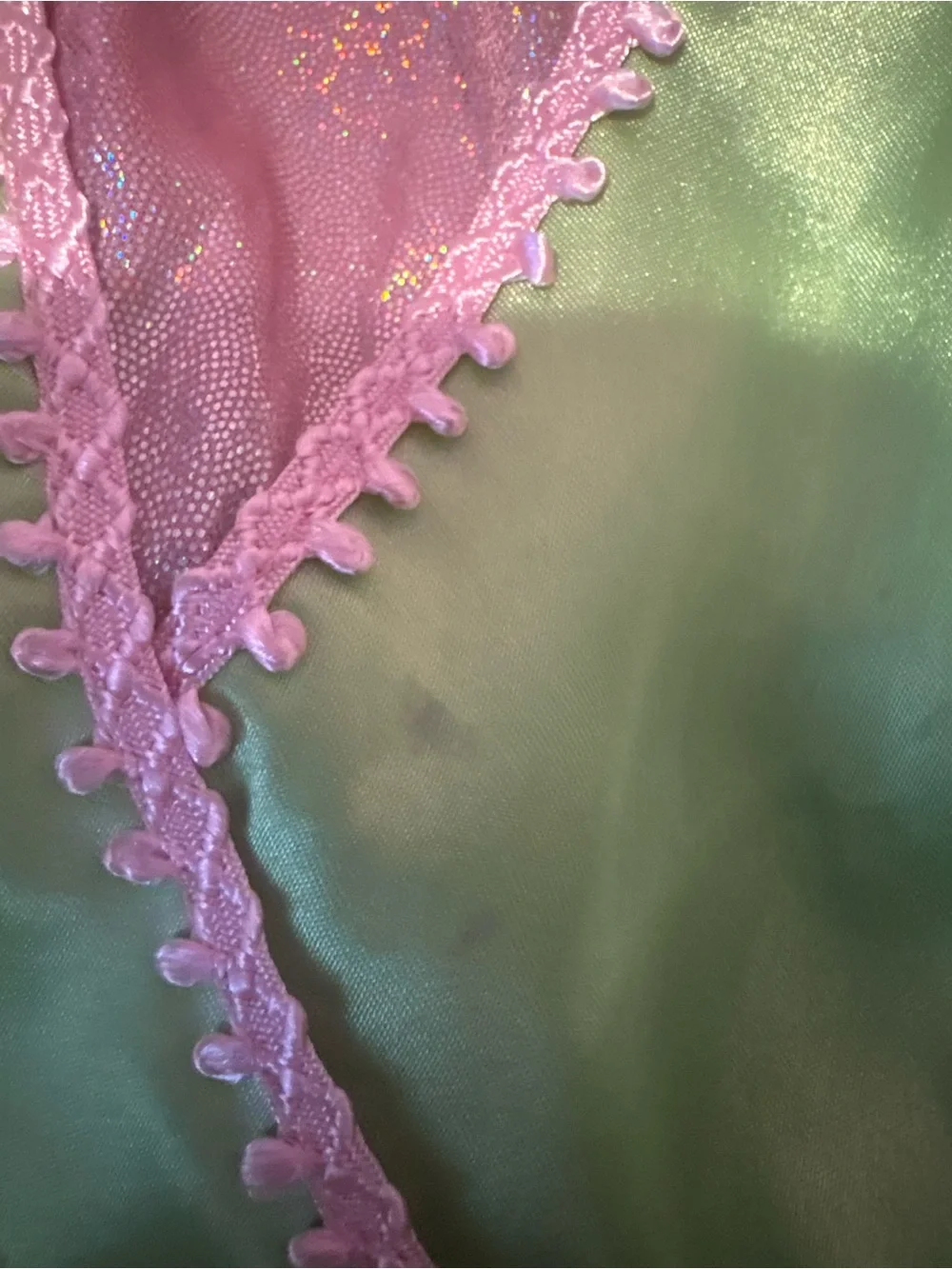 Disney Green and Pink Fairy Dress Costume with Blue Wing Accents - Picture 7 of 16